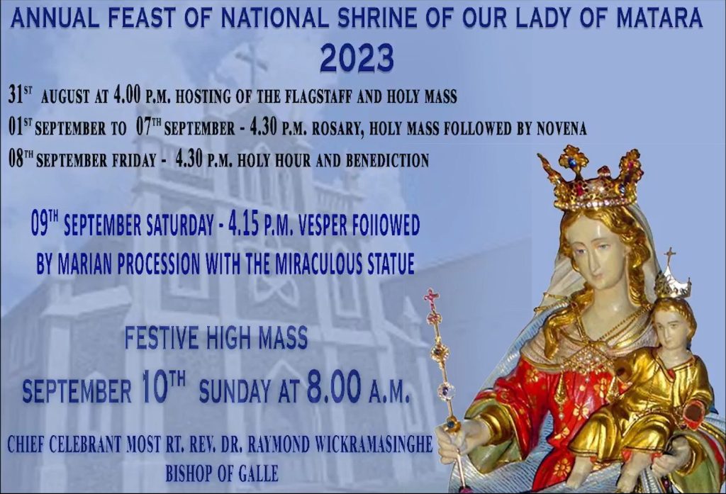 Annual Feast of the Shrine of Our Lady of Matara