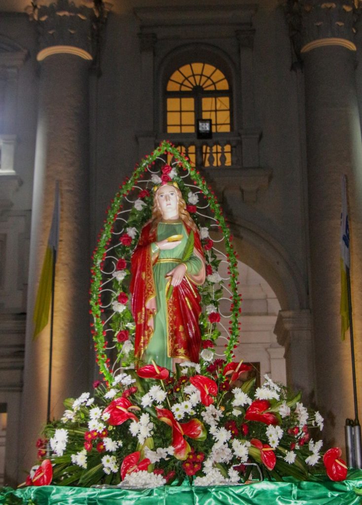 The Statue of St. Lucy at St. Lucia's Cathedral